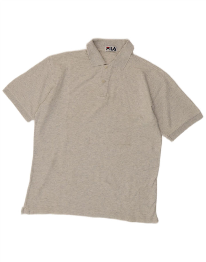 Fila Herren Poloshirt IT 48 mittelgraue Baumwolle