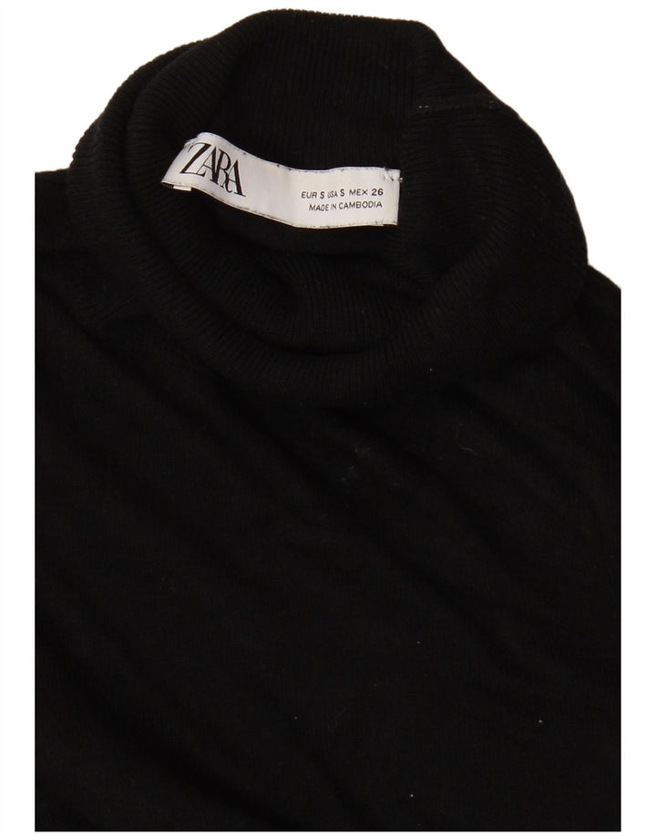 Zara Damen-Pullover mit Rollkragen, Gr. 10, Größe S, Schwarz