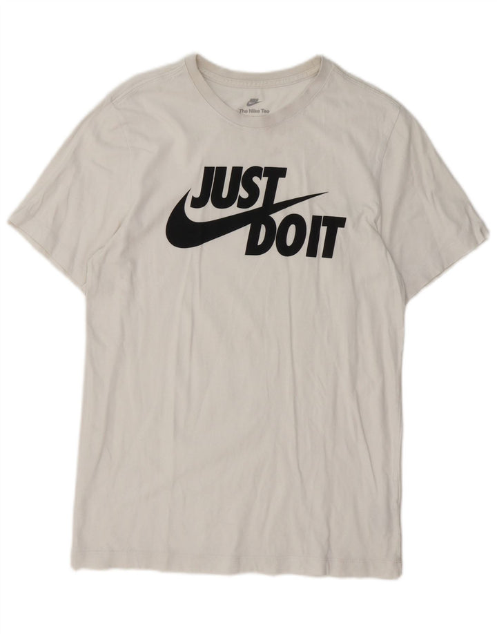 Nike Herren-T-Shirt mit Grafik, Größe S, weiße Baumwolle