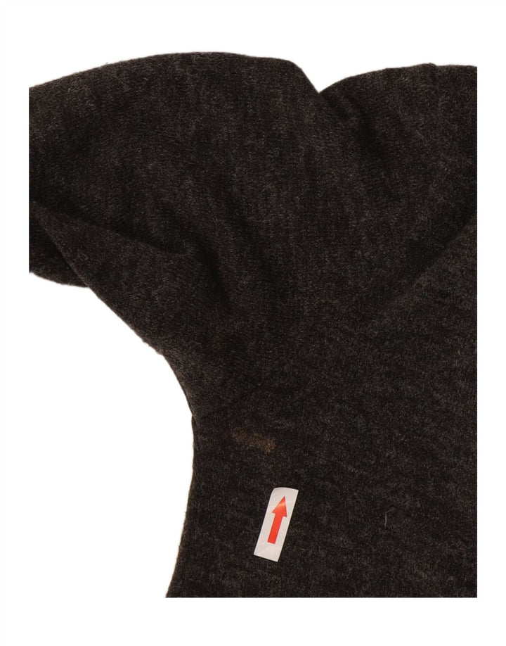 Zara Damen Crop Graphic Top Langarm UK 10 Small Grau
