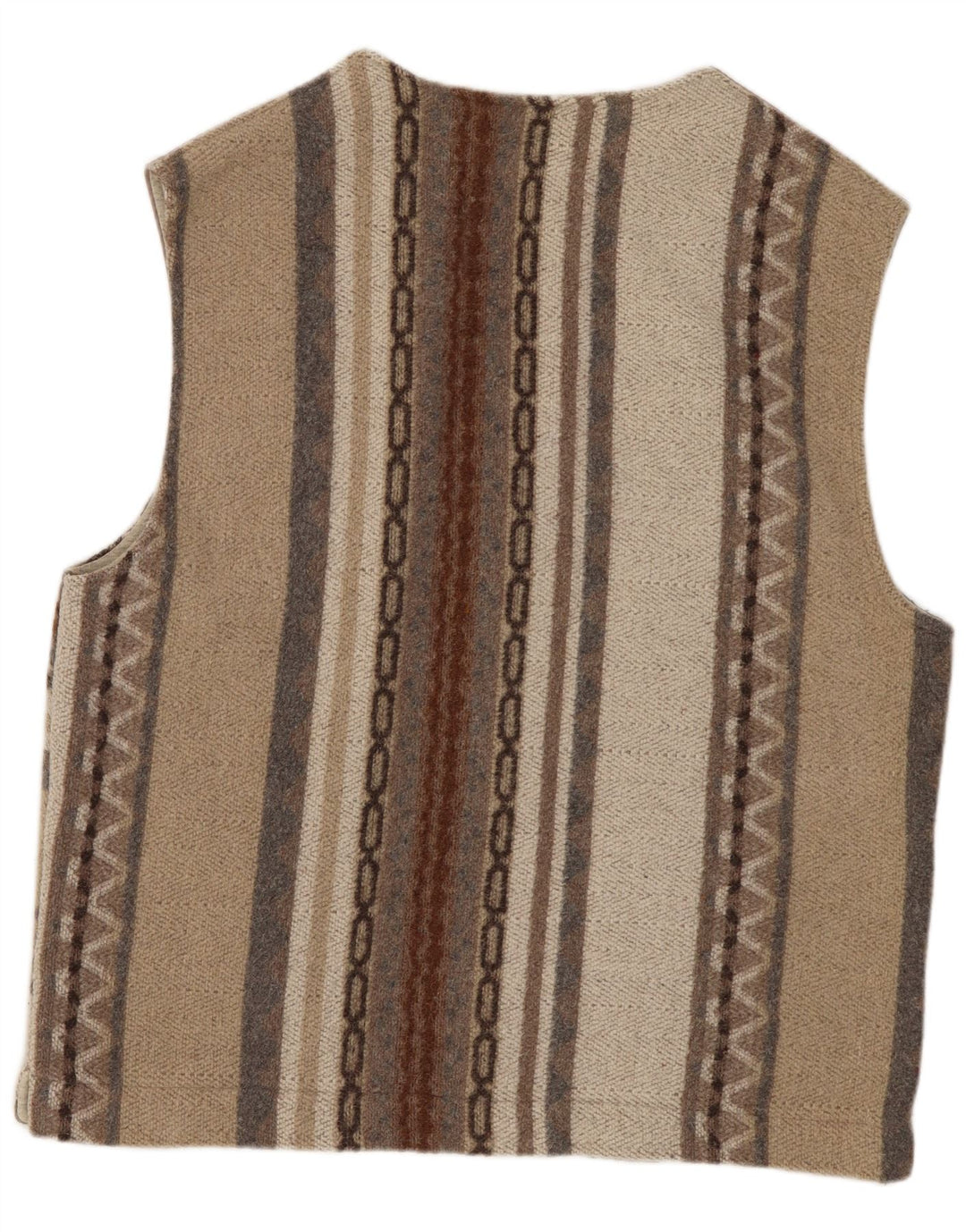 Vintage Herren Utility Gilet UK 38 Mittelgraue geometrische Wolle