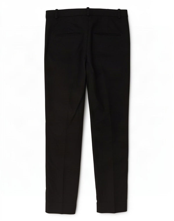 Zara Damen Tapered Chino-Hose EU 38 Small W28 L26 Schwarze Baumwolle