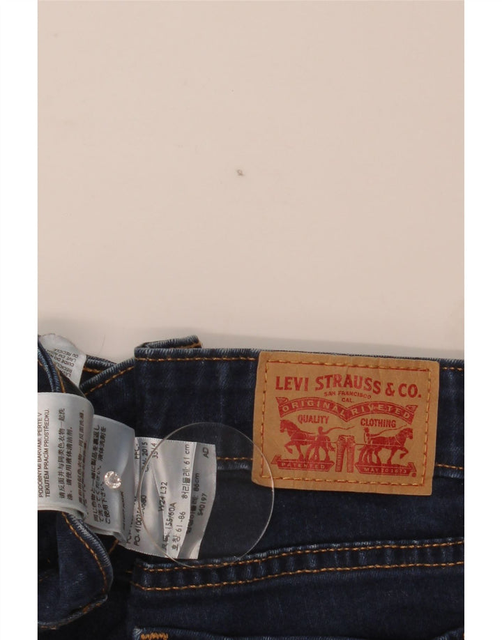 Levi's Damen 715 Bootcut Jeans W24 L33 Blaue Baumwolle