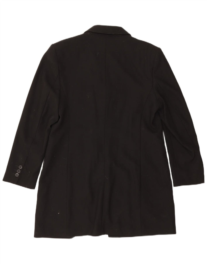 Marks & Spencer Damen Mantel UK 16 Large Schwarz Schurwolle