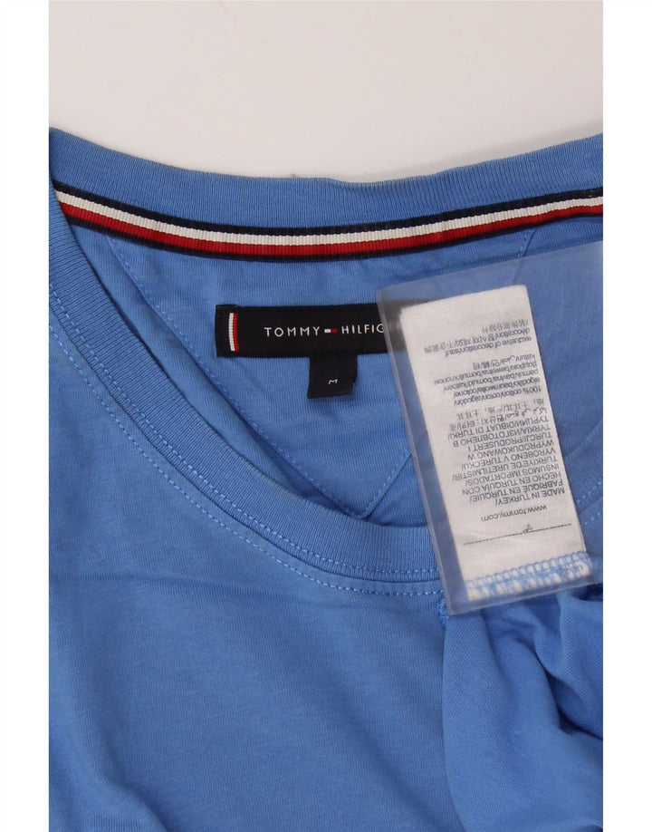 Tommy Hilfiger Herren T-Shirt Top mittelblaue Baumwolle