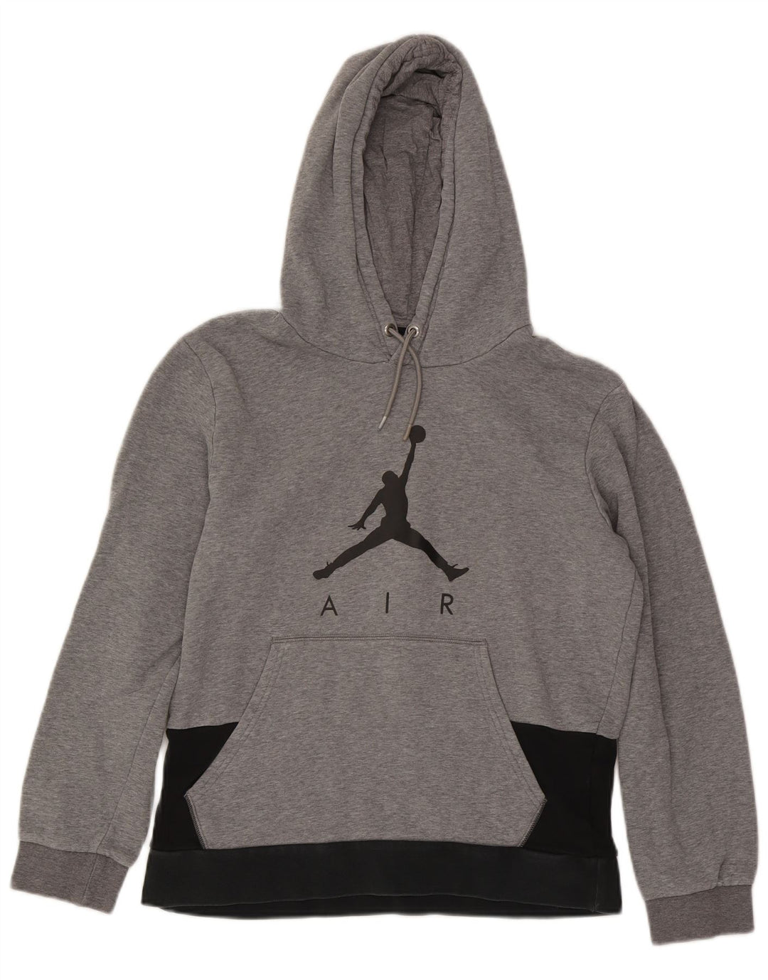 Jordan Herren-Kapuzenpullover mit grafischem Print, mittelgraue Colourblock-Baumwolle