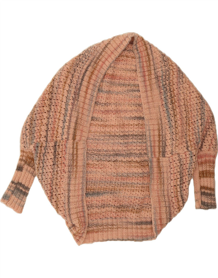 VINTAGE Womens Poncho Cardigan Sweater One Size Pink Striped Vintage Vintage and Second-Hand Vintage from Messina Hembry 