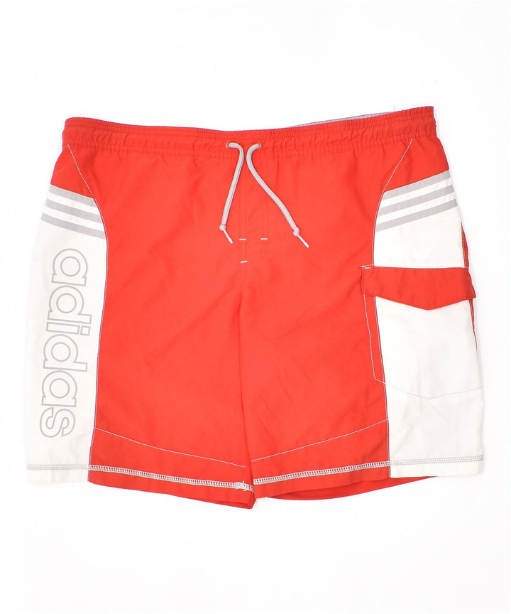 ADIDAS Herren Badeshorts mit Grafik, Mittelrotes Polyester
