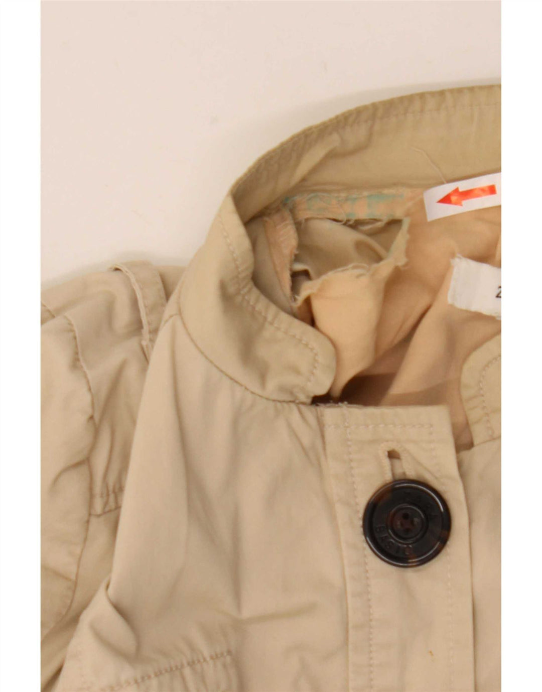Zara Damen Utility-Jacke UK 14 Medium Beige