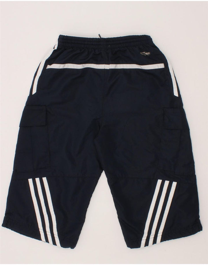 ADIDAS Boys Sport Shorts 7-8 Years Navy Blue Colourblock Polyester Vintage Adidas and Second-Hand Adidas from Messina Hembry 