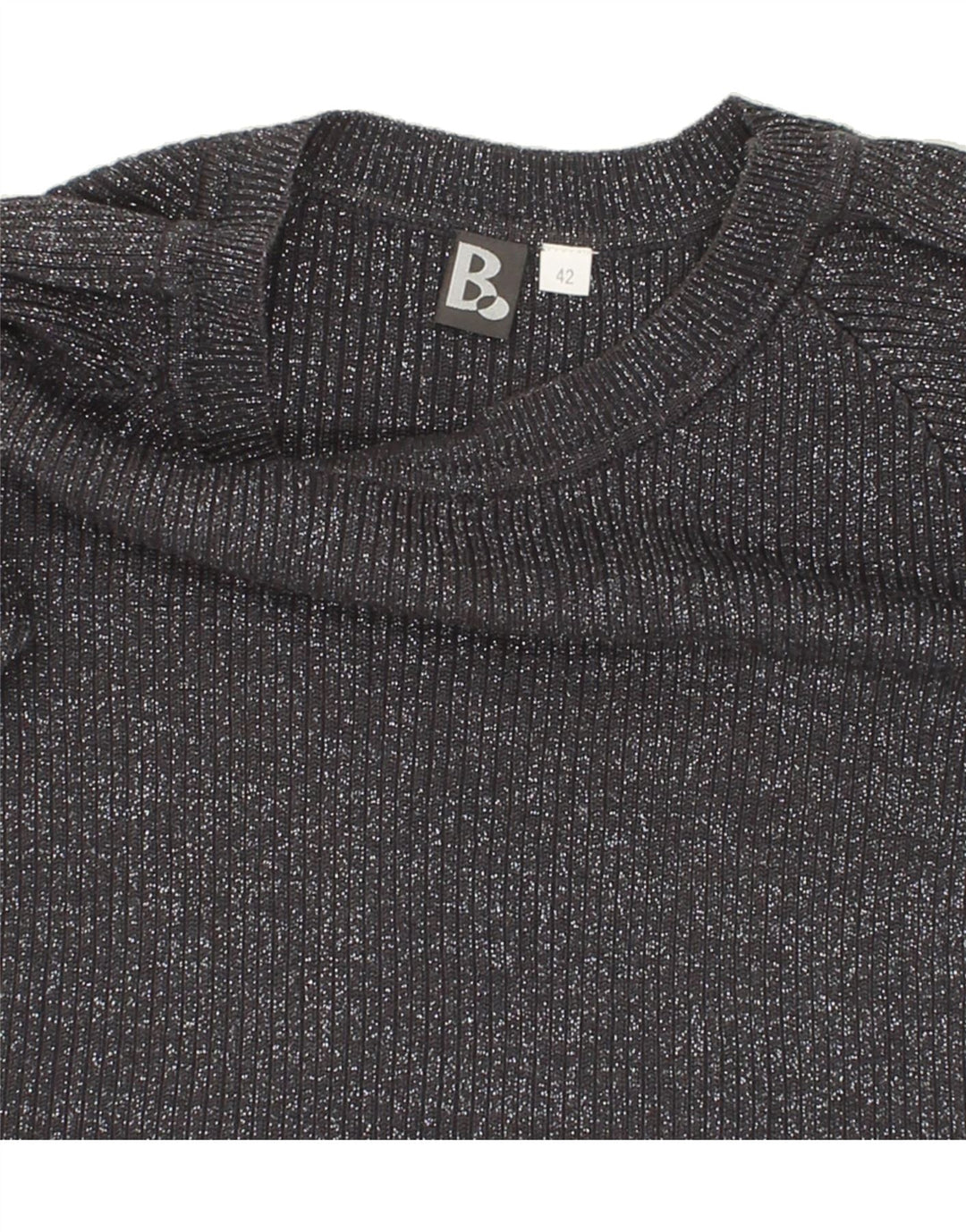 VINTAGE Womens 3/4 Sleeve Boat Neck Jumper Sweater IT 42 Medium Grey Vintage Vintage and Second-Hand Vintage from Messina Hembry 