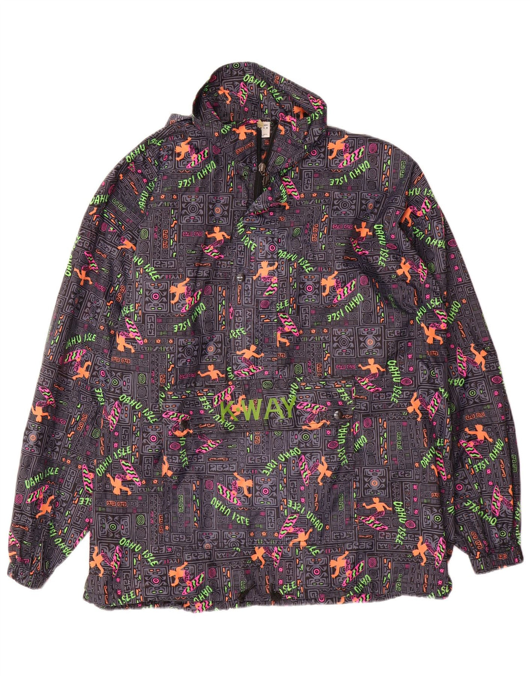 K-WAY Herren Loose Fit Graphic Anorak Jacke UK 38 Medium Mehrfarbig