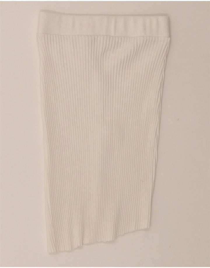 ZARA Womens Knit Asymmetrical Skirt Small W26  White Vintage Zara and Second-Hand Zara from Messina Hembry 