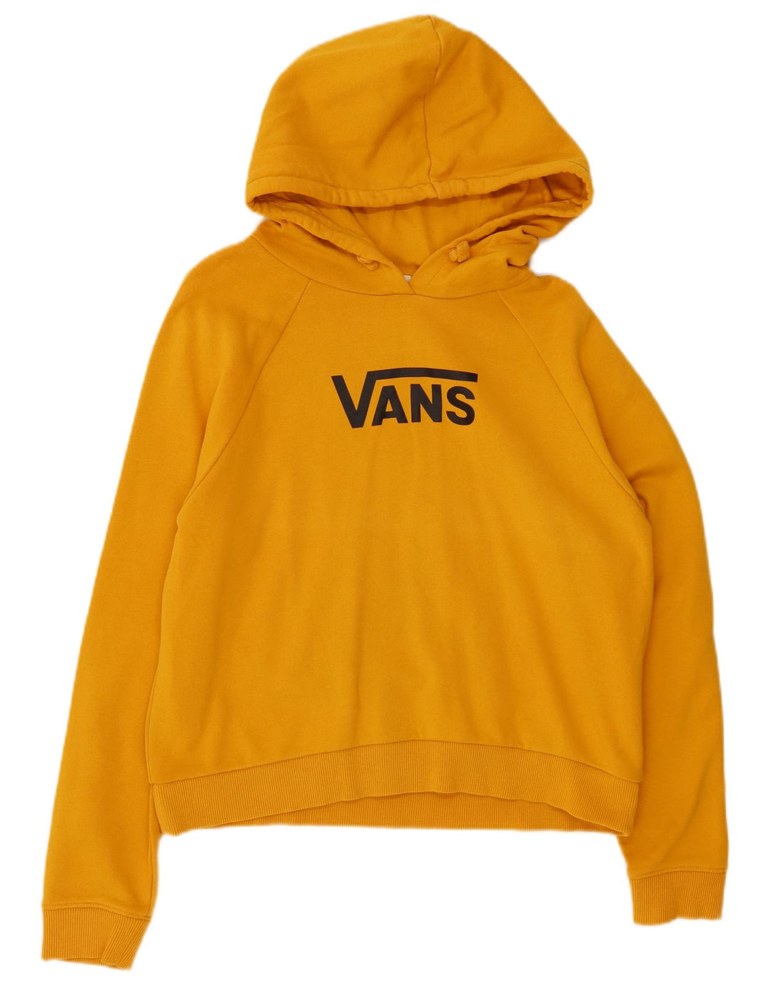 VANS Womens Loose Fit Graphic Hoodie Pullover UK 14 Mittelgelbe Baumwolle