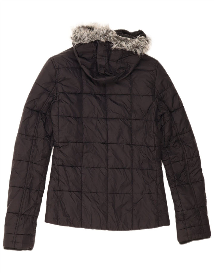 Vans Wattierte Damenjacke mit Kapuze, UK 10, Größe S, Schwarz