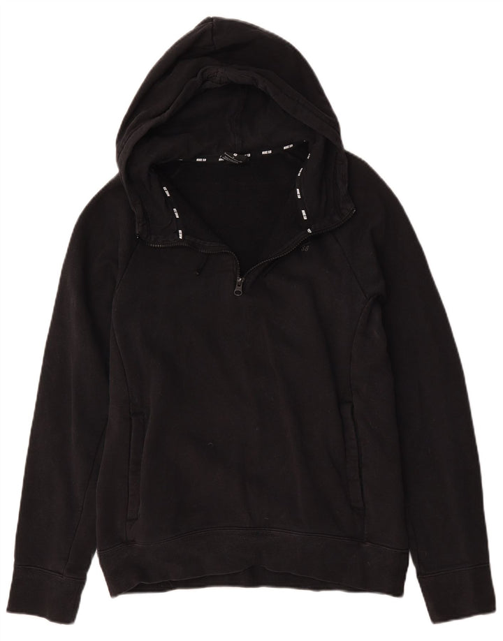 Nike Herren-Kapuzenpullover mit Reißverschluss, Größe S, schwarze Baumwolle