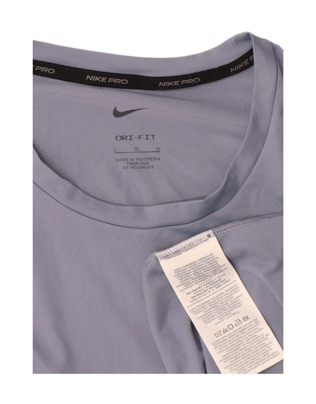 Nike Herren Dri Fit T-Shirt Top Large Blau Polyester