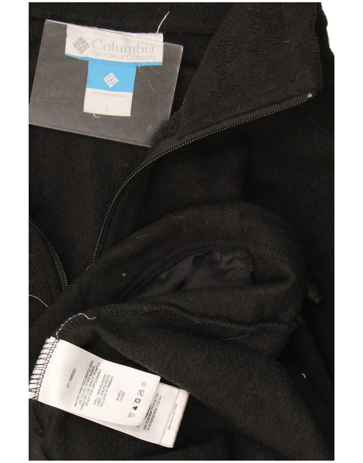 Columbia Herren-Fleecejacke, großes, schwarzes Polyester