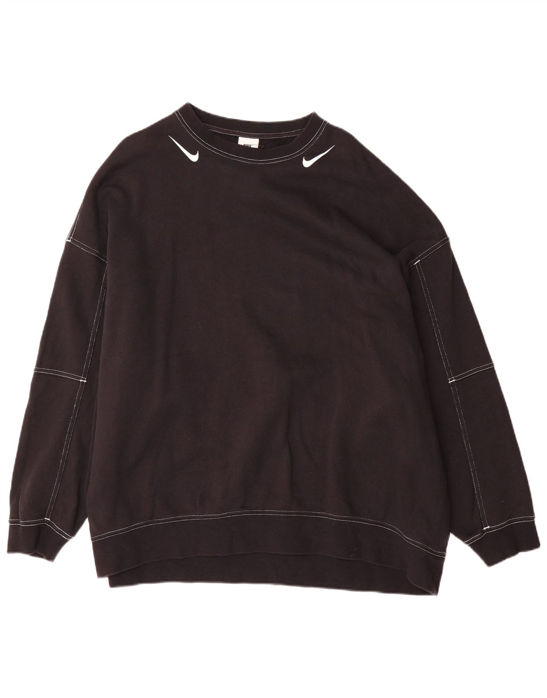 Nike Herren-Sweatshirt mit Grafik, übergroß, mittelschwarz, Baumwolle