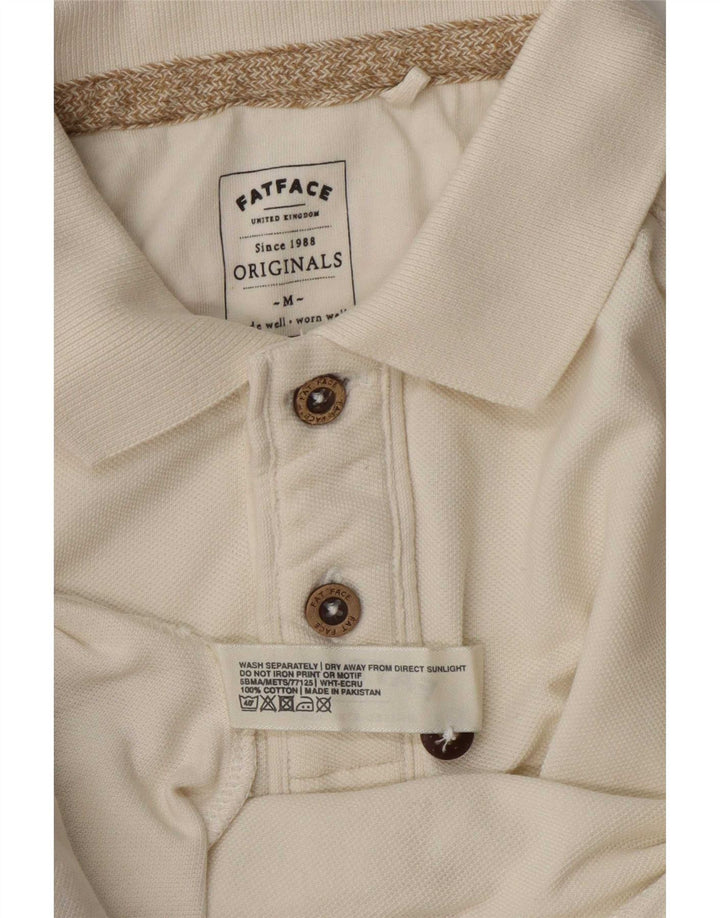 Fat Face Herren-Poloshirt aus mittelweißer Baumwolle