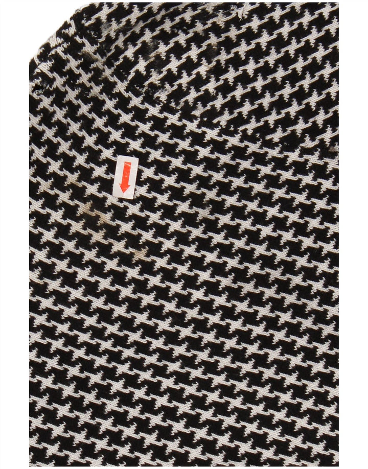 CHAPS Damen-Strickblazer mit 3 Knöpfen, Gr. 12, Mittelschwarz mit Hahnentrittmuster
