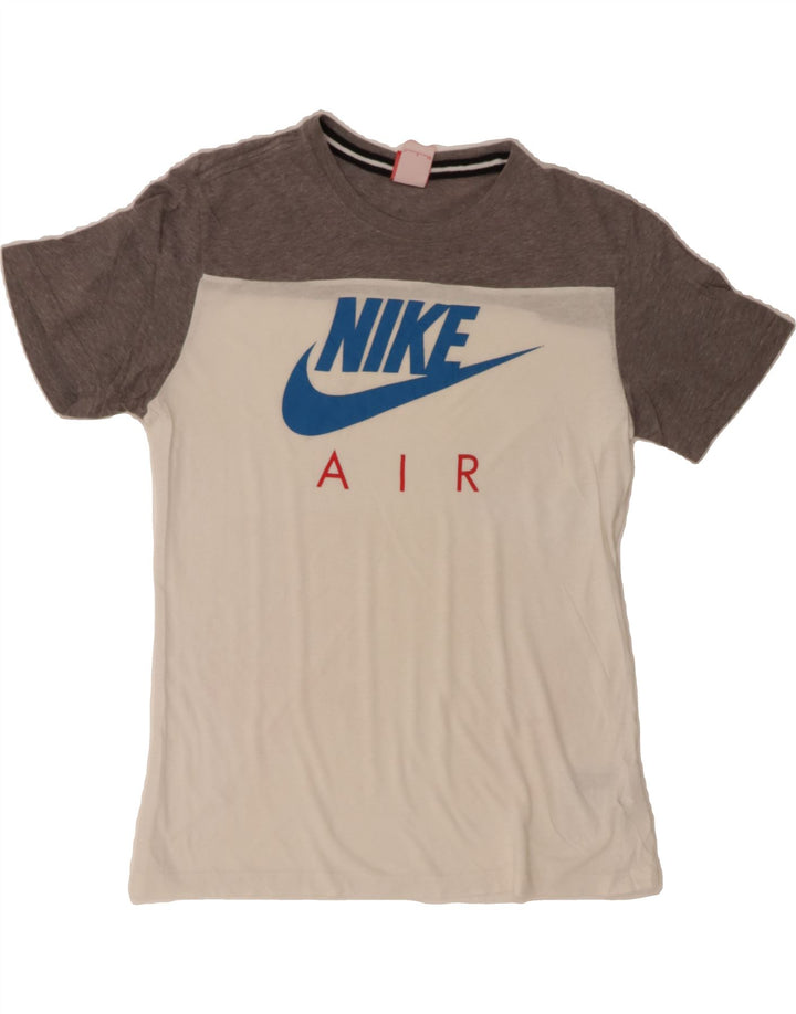 NIKE Mens Graphic T-Shirt Top Small Grey Colourblock Cotton Vintage Nike and Second-Hand Nike from Messina Hembry 