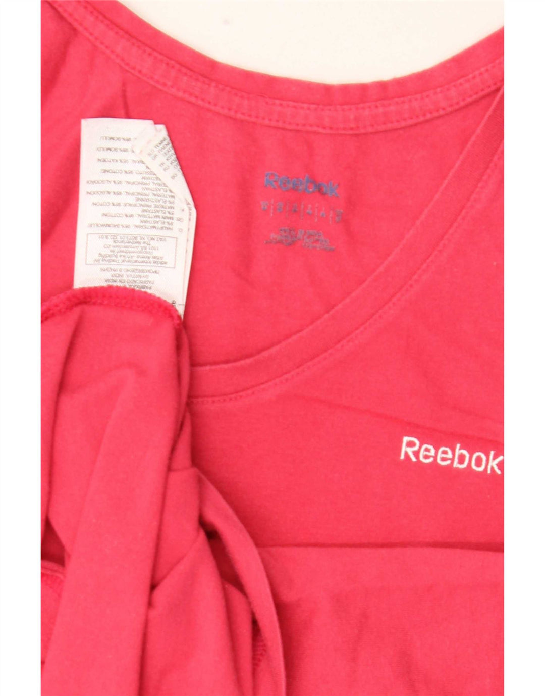 Reebok Damen Weste Top UK 12 Mittelrosa Baumwolle