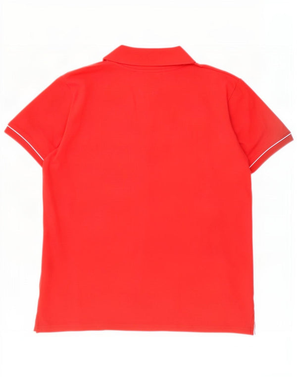 Avirex Damen Poloshirt UK 18 XL Rote Baumwolle