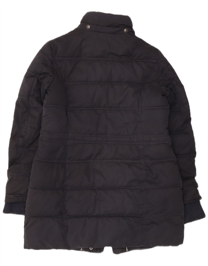 Fat Face Damen Wattierte Jacke UK 12 Medium Schwarz Polyester