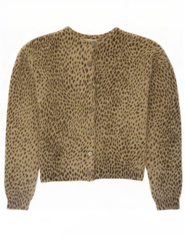Hobbs Bolero-Pullover für Damen, UK 12, mittelbeigefarbene Lammwolle mit Tiermuster