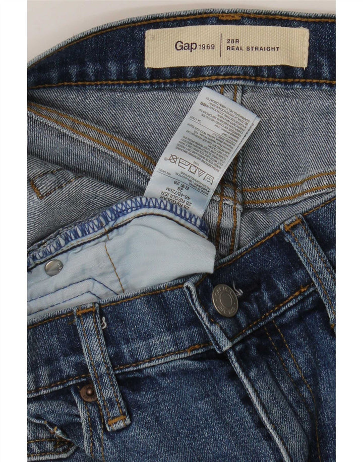 Gap Damen Straight Jeans W28 L29 Blaue Baumwolle