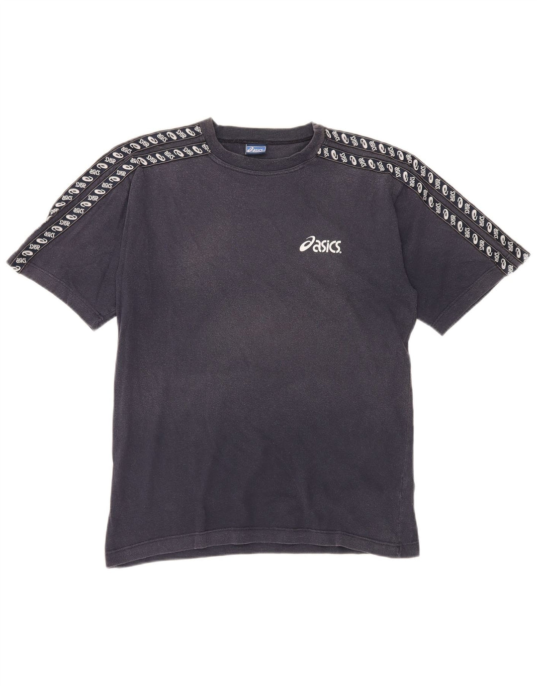 Asics Herren Grafik-T-Shirt-Oberteil aus Baumwolle in mittlerem Marineblau