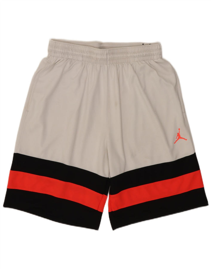 Jordan Herren-Sportshorts aus mittelweißem Colourblock-Polyester