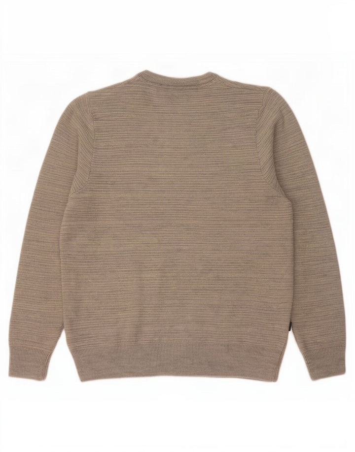 Fila Herren-Pullover mit Rundhalsausschnitt, Mittelgrau meliert
