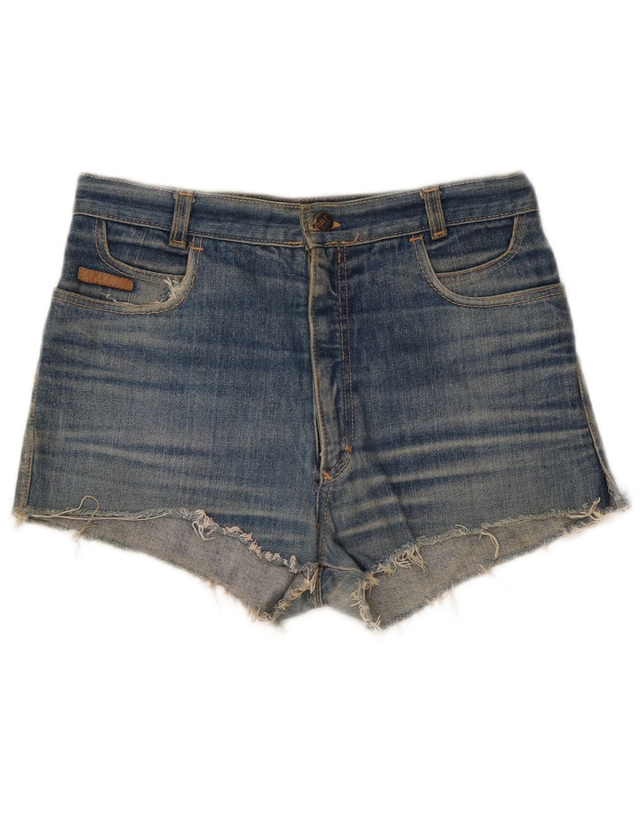 Vintage Damen Distressed Denim Shorts W30 Mittelblau