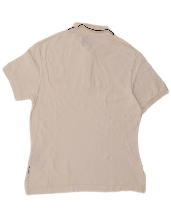 ARMANI JEANS Herren-Poloshirt aus mittelweißer Baumwolle