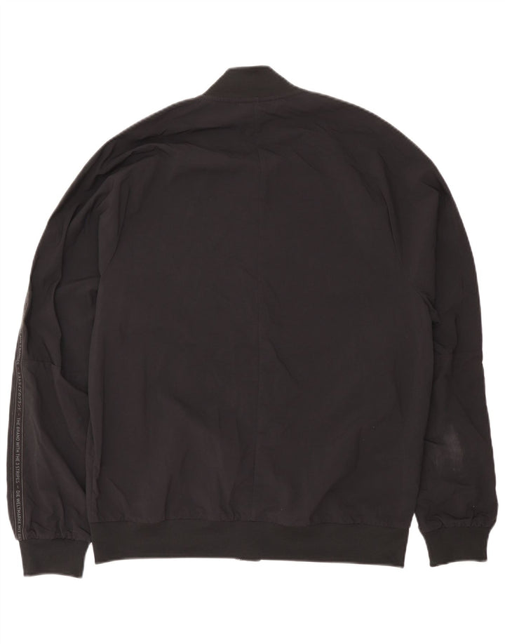 Adidas Herren Graphic Bomberjacke UK 38 Mittelschwarzes Nylon