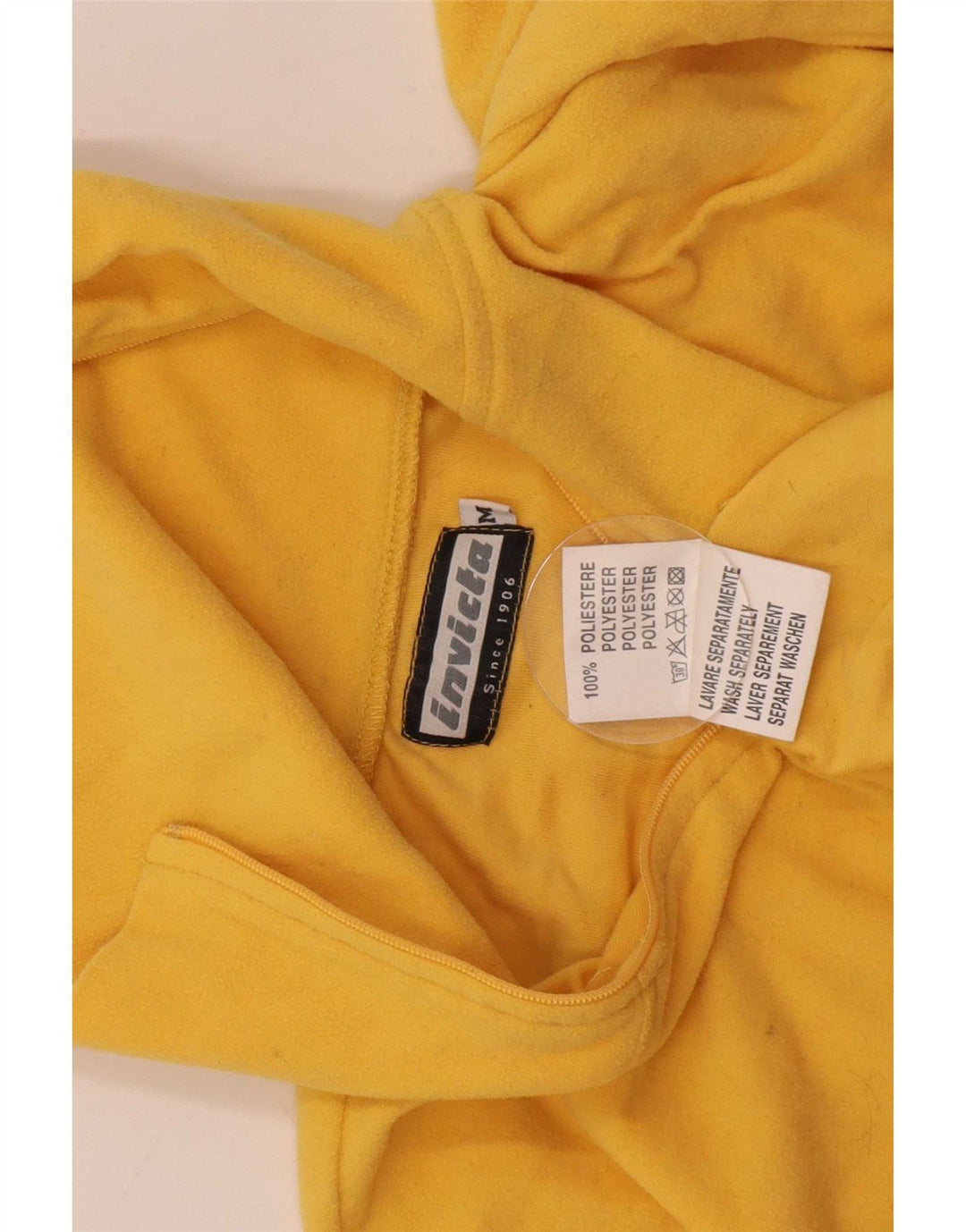 Invicta Damen-Fleecepullover mit Reißverschluss am Hals, UK 12, Mittelgelb, Polyester