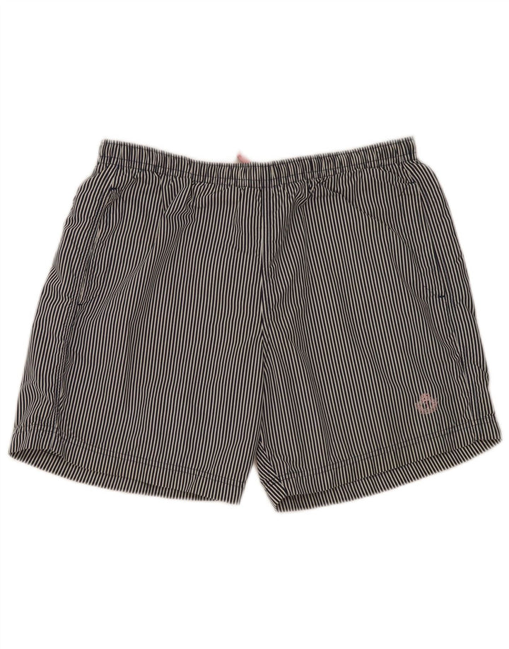Jeckerson Herren-Badeshorts, groß, marineblau, Nadelstreifen, Polyester