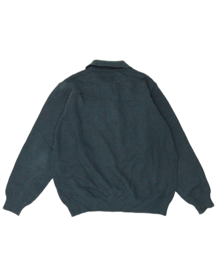 Stefanel Herren-Pullover mit Rollkragen, groß, grüne Wolle