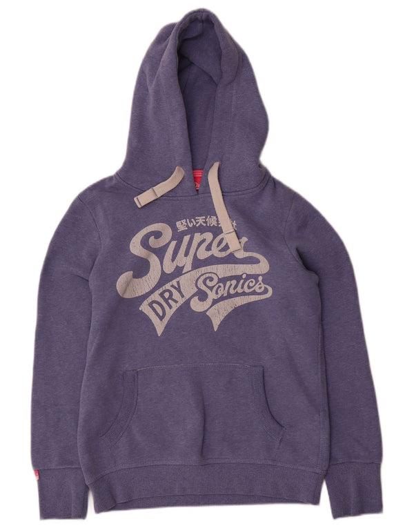 Superdry Graphic Hoodie-Pullover für Damen, UK 14, mittellila, Baumwolle