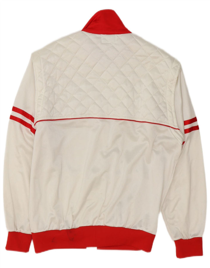 Vintage Herren-Trainingsanzug mit grafischem Oberteil, Größe 48, Mittelweiß, Farbblock