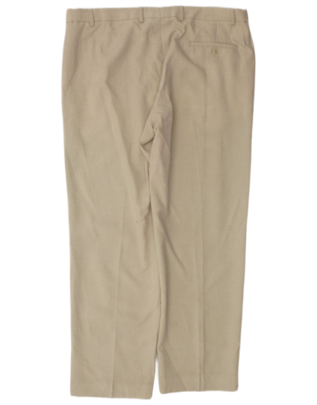 Marks & Spencer Herren-Anzughose mit gerader Passform und normaler Passform, W38 L31, beige kariert