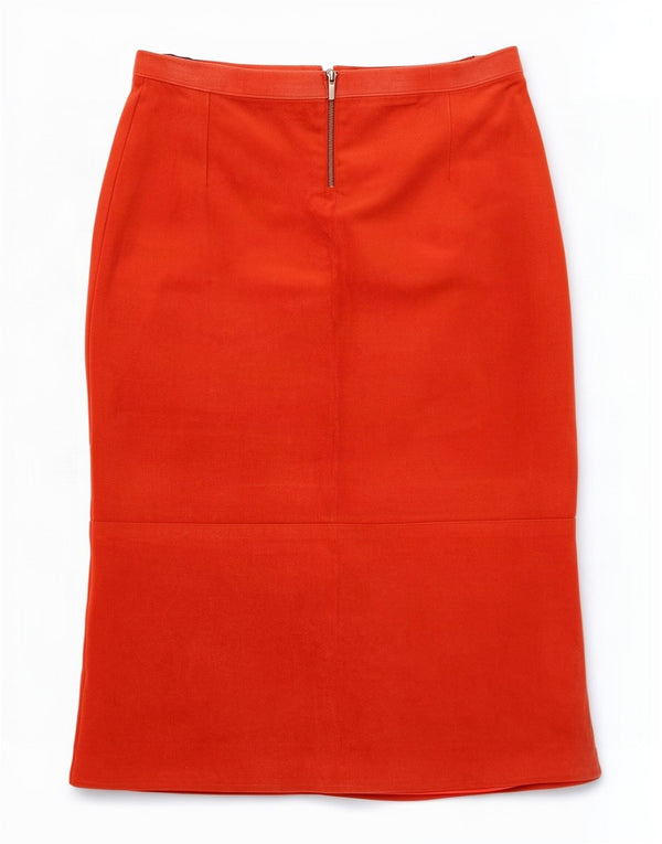 Vintage Damen Wildlederrock Medium W28 Rot