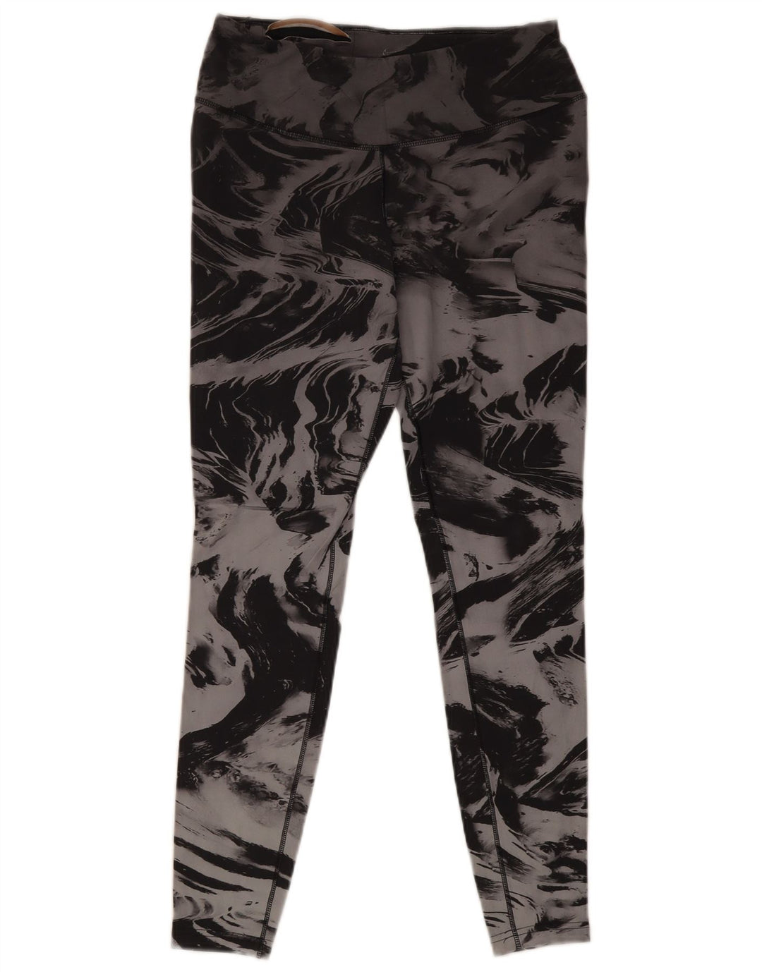 NIKE Damen Dri Fit Leggings UK 14 Large Graues Batik-Nylon