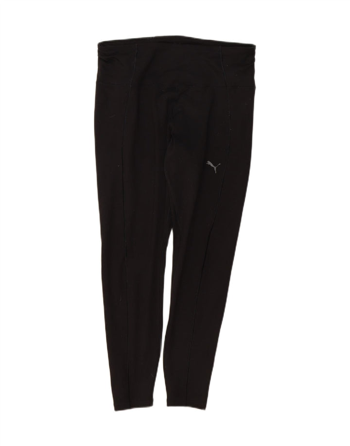 PUMA Womens Crop Leggings UK 14 Medium  Black Polyester Vintage Puma and Second-Hand Puma from Messina Hembry 