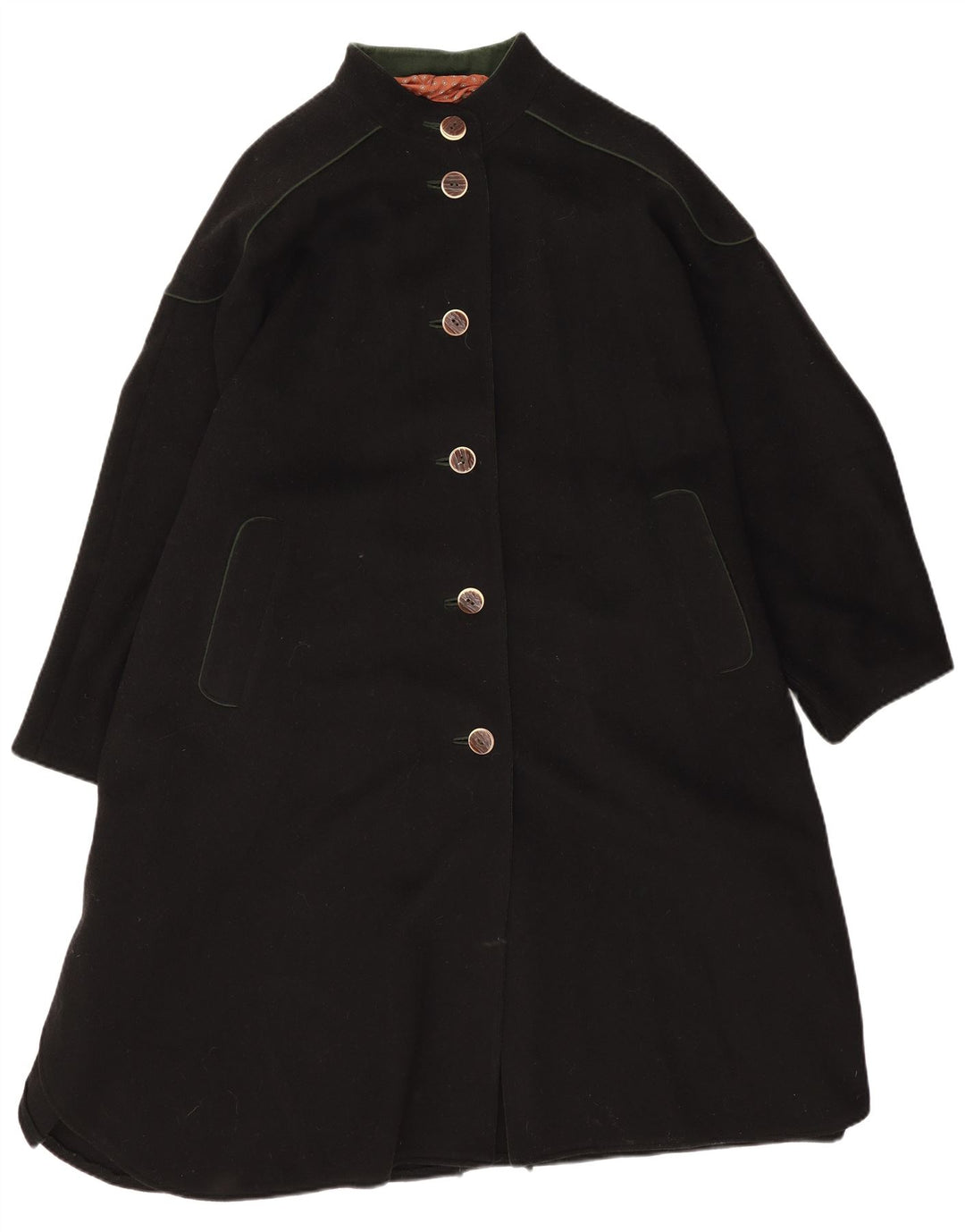 Pischl Damen Poncho-Mantel, Einheitsgröße, schwarze Wolle