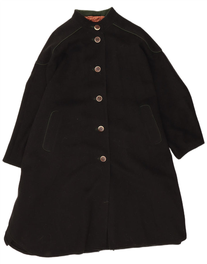 Pischl Damen Poncho-Mantel, Einheitsgröße, schwarze Wolle