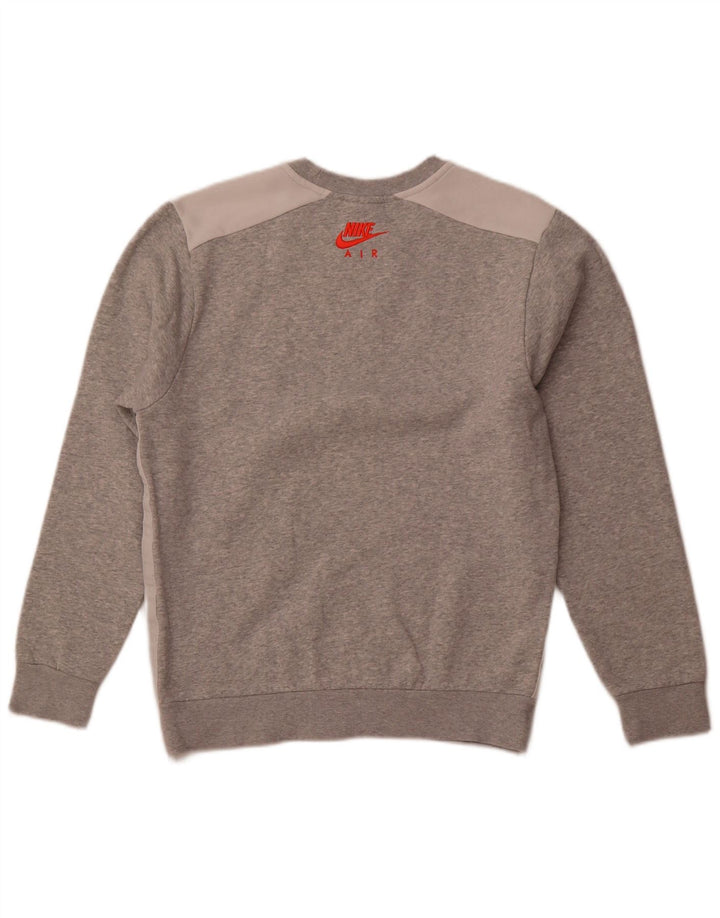 NIKE Herren-Sweatshirt mit Grafik, Größe S, Grau, Colourblock-Baumwolle