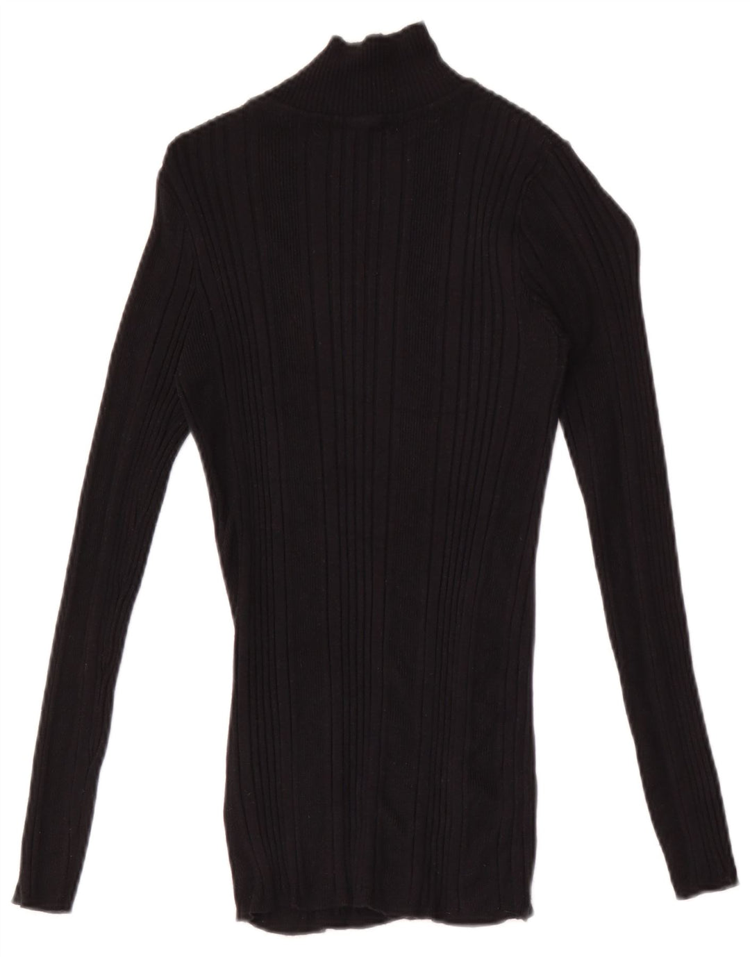Marks & Spencer Damen Top Langarm UK 10 Small Schwarze Viskose
